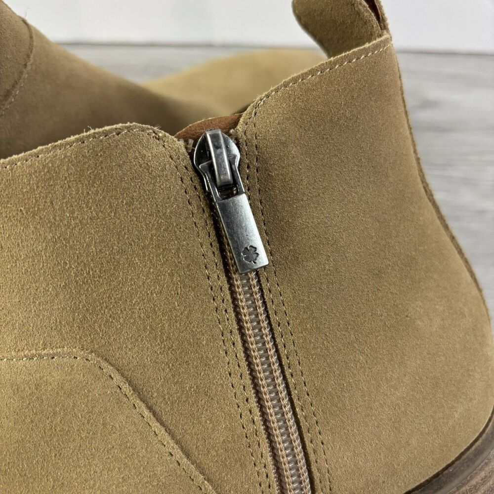 Lucky Brand Prenma Suede Heeled Ankle Booties Beich Women's Sz 8.5/39 LKNW - Picture 11 of 14